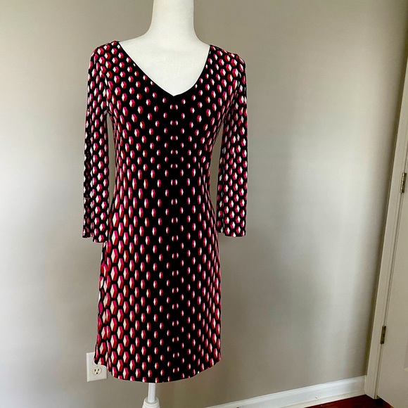 WHBM dress XS super cute! Pink black white - Picture 1 of 7